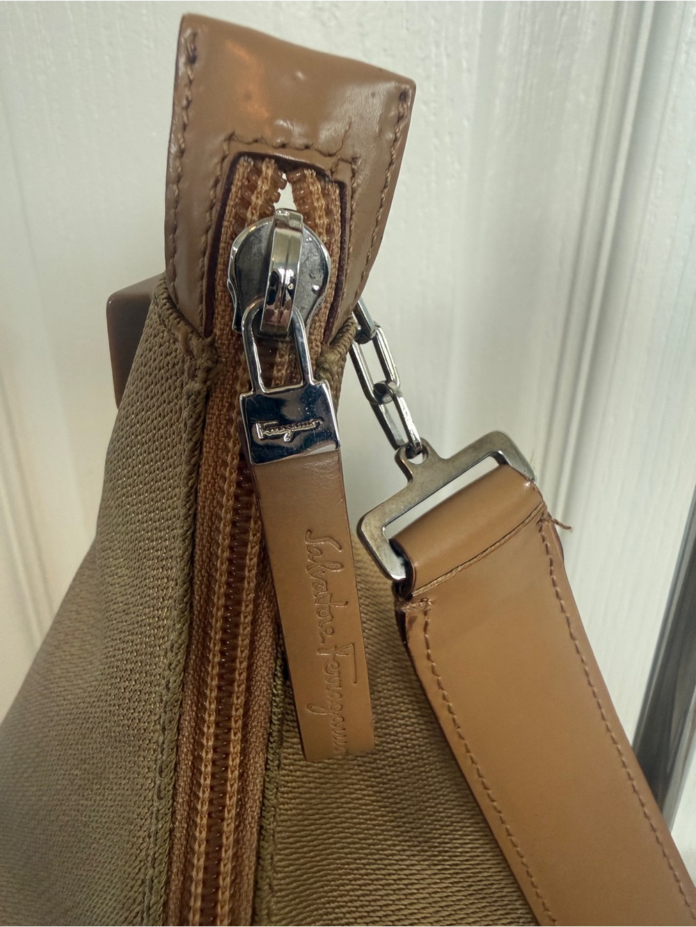 Salvatore Ferragamo Tech Nylon Gancini Shoulder Bag - Picture 8 of 11